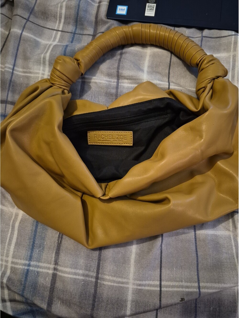 NWT Rachel Zoe Handbag Wrapped Faux Leather Shoulder Bag Magnetic Closure Slouch